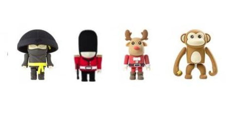 Ninja, Monkey, Deer: DIY Flash Drive 8GB & 16GB 12 month warranty applies Tech Outlet 